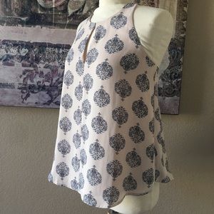 LOFT Flowy Romantic Pink Racerback Tank To…